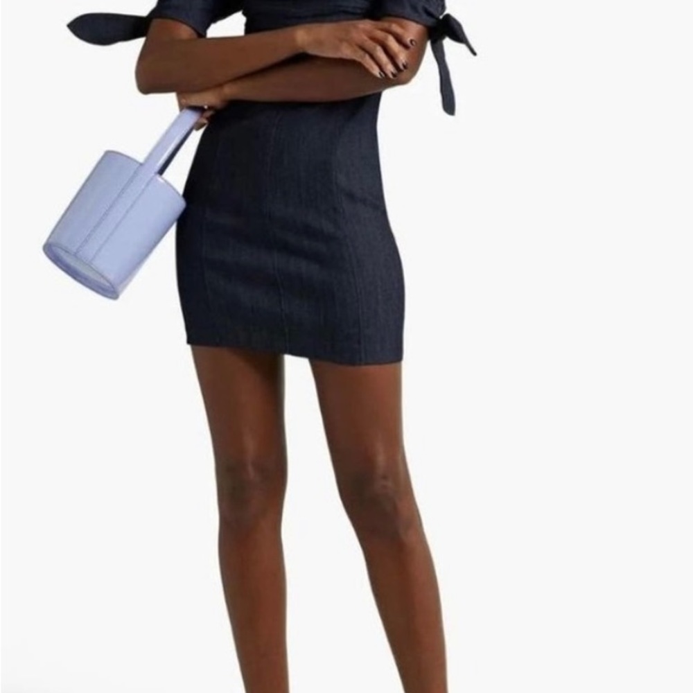 Cinq a Sept Lexy puff sleeve mini dress - Indigo - Picture 4 of 10
